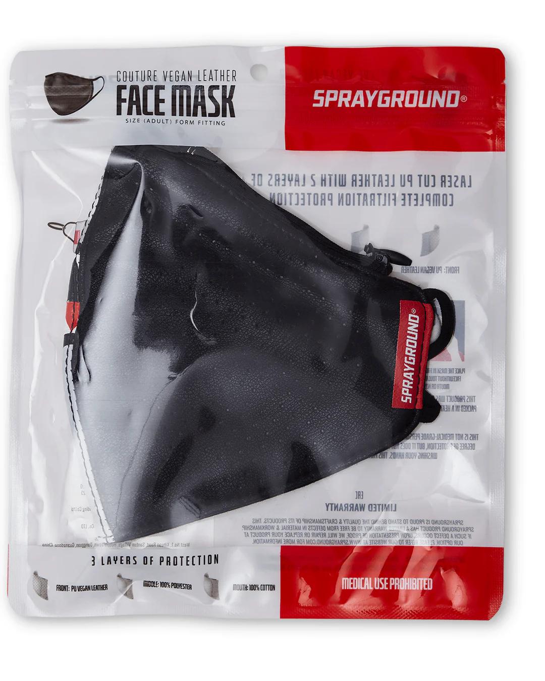 DAMAGE CONTROL STASH POCKET VEGAN LEATHER FACE MASK | Sprayground Featured