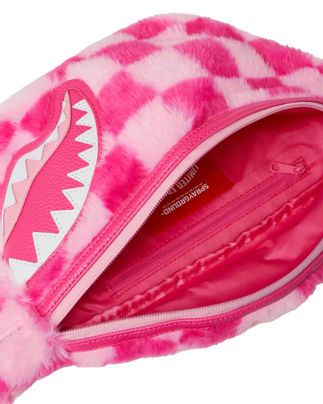 FURZILLA SHARK (PINK CHECK) SAVVY CROSSBODY | Sprayground Everyday