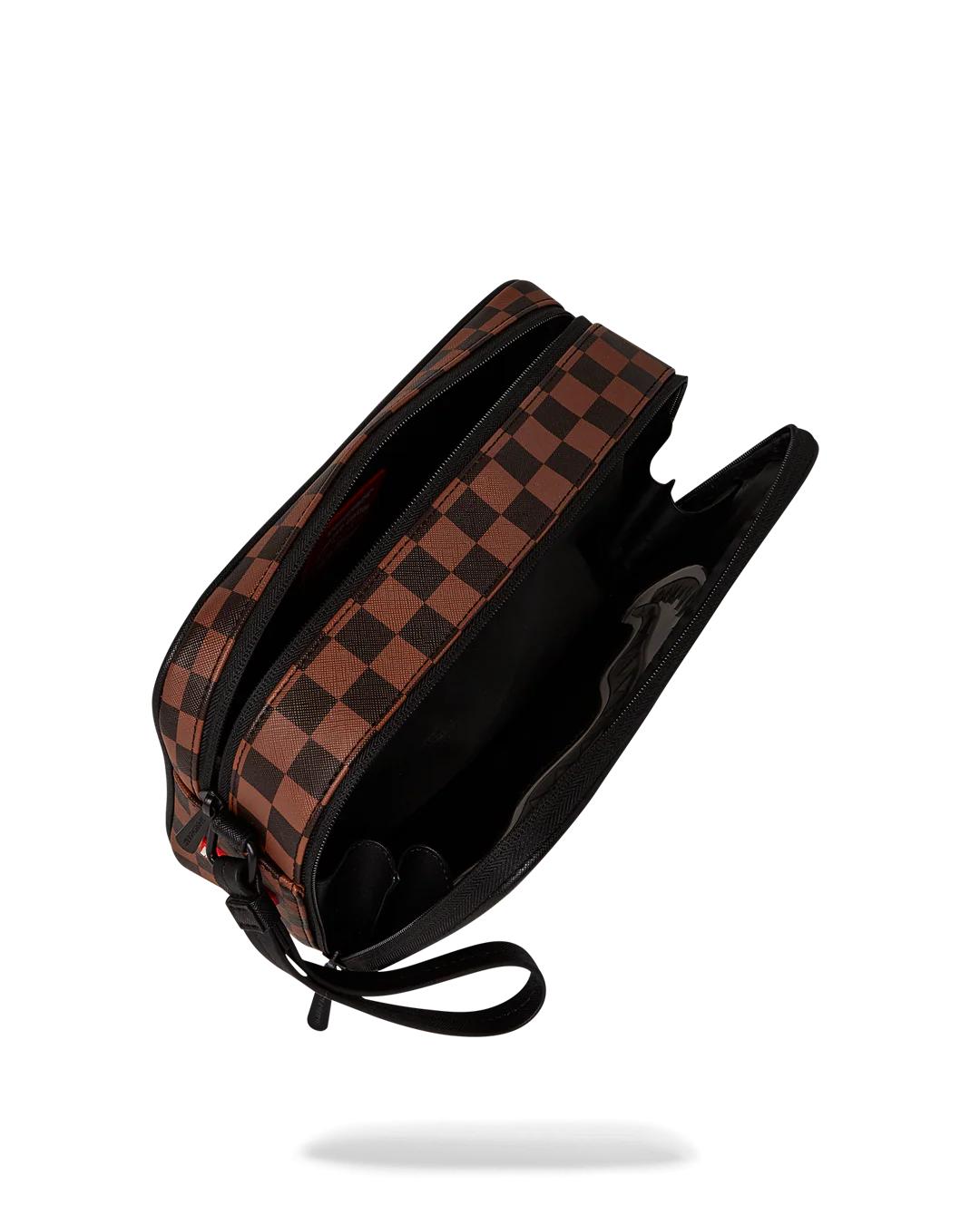 SHARKS IN PARIS CLEAR FOR TAKEOFF TOILETRY BAG | Sprayground Featured