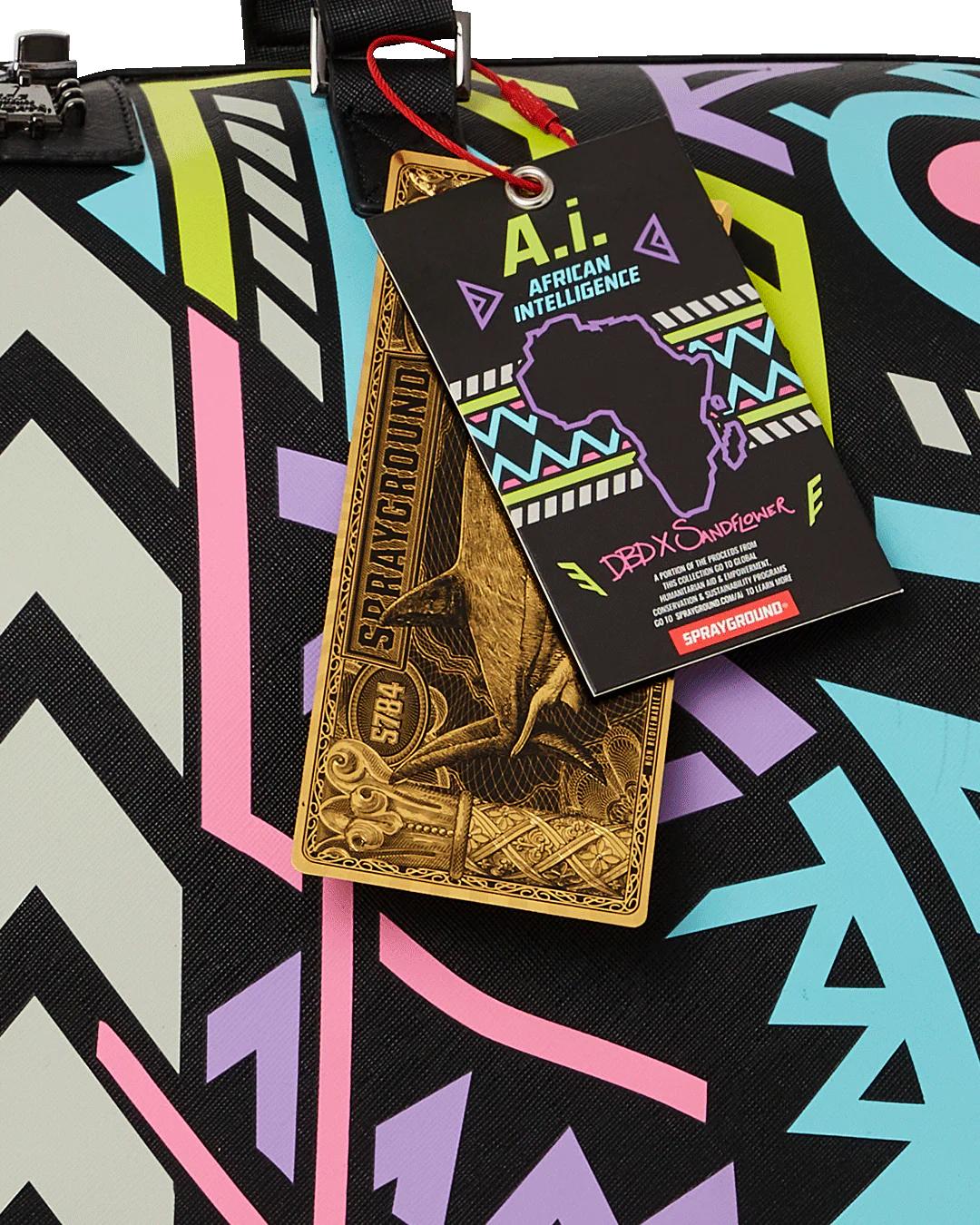 A.I. PATH TO THE FUTURE III DUFFLE - SANDFLOWER COLLAB (GLOW IN THE DA | Sprayground Great Value