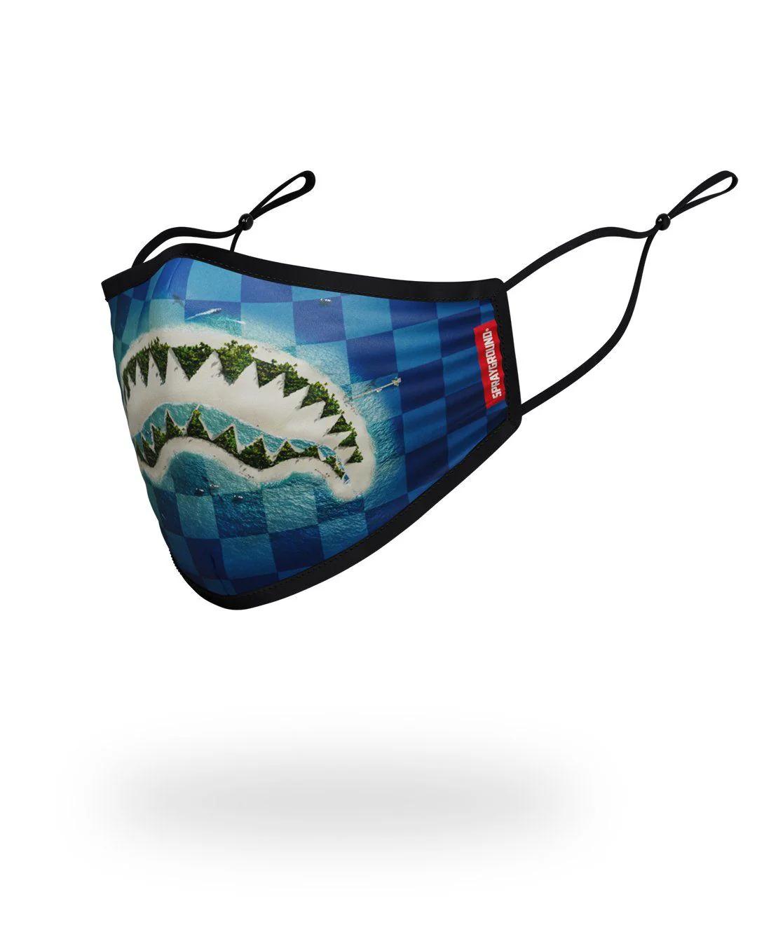 ADULT SHARK ISLAND FORM FITTING FACE MASK | Sprayground Premium