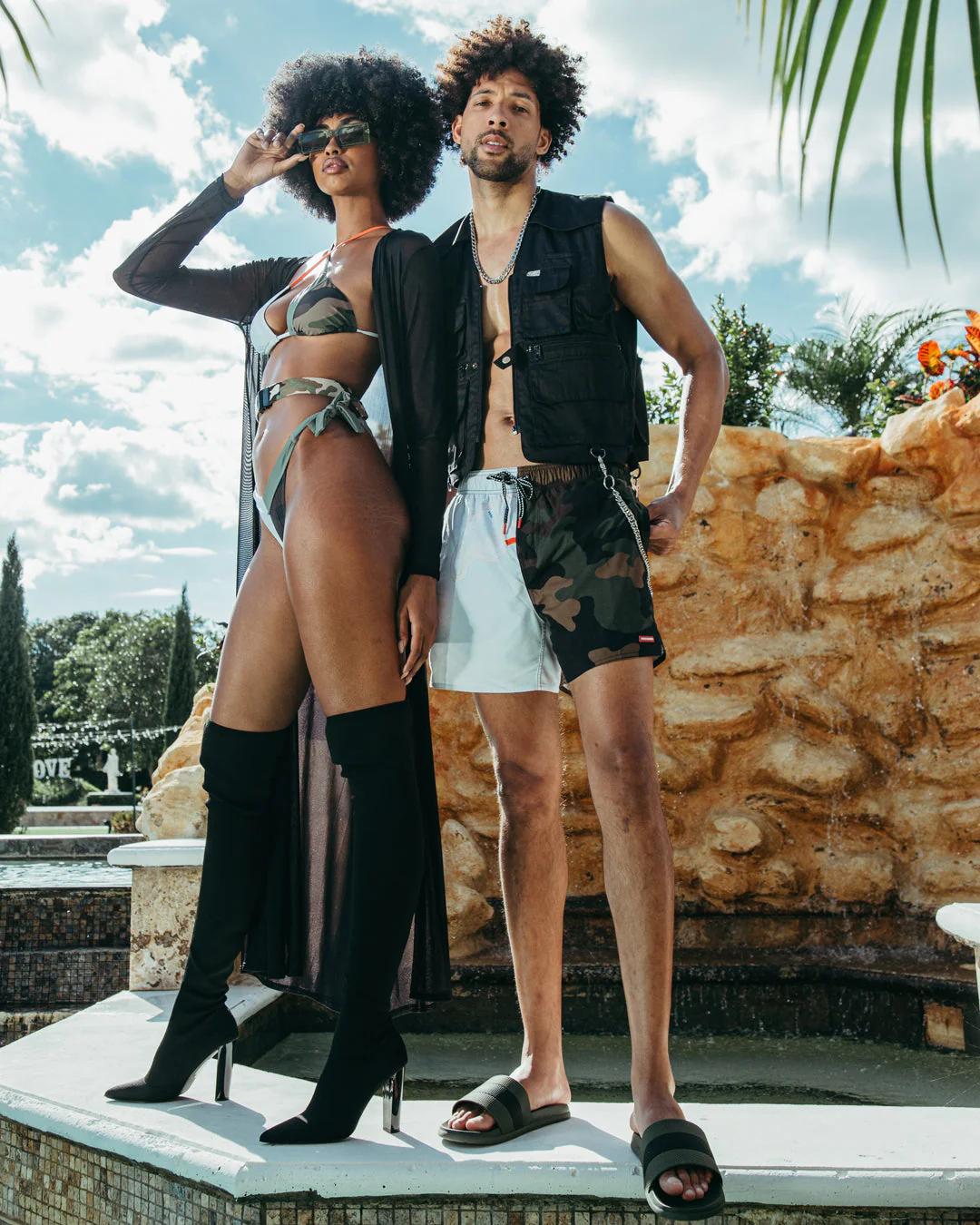 SPLIT BITE CAMO SHOTO SWIM TRUNKS | Sprayground Quality
