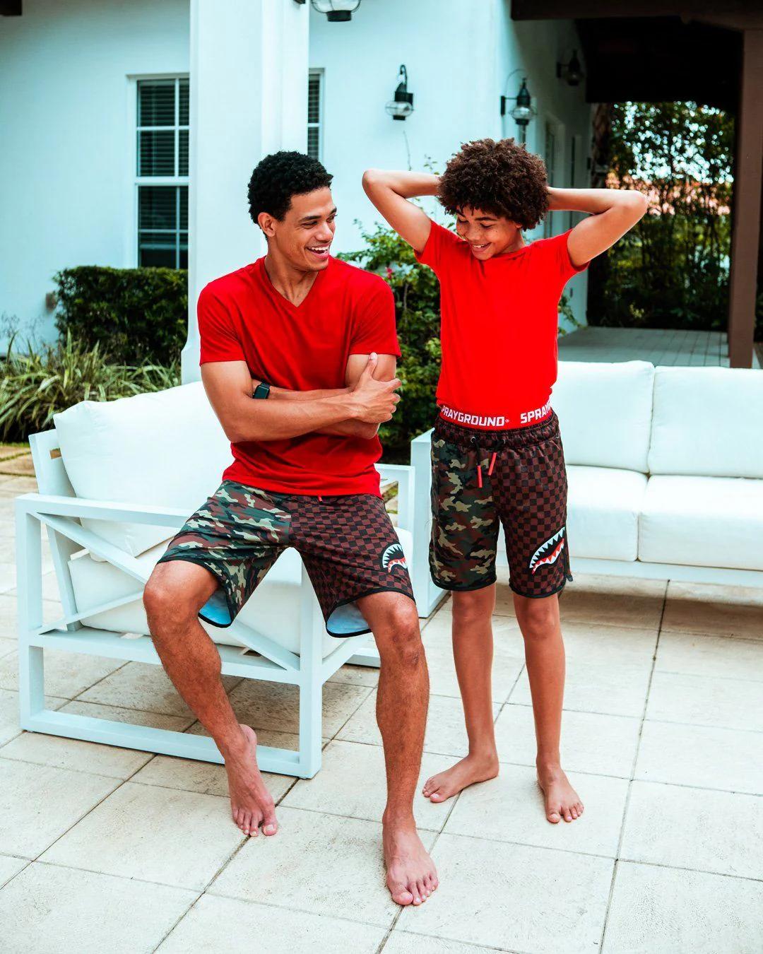 KIDS CHECKS & CAMO SWIM TRUNKS | Sprayground Great Value