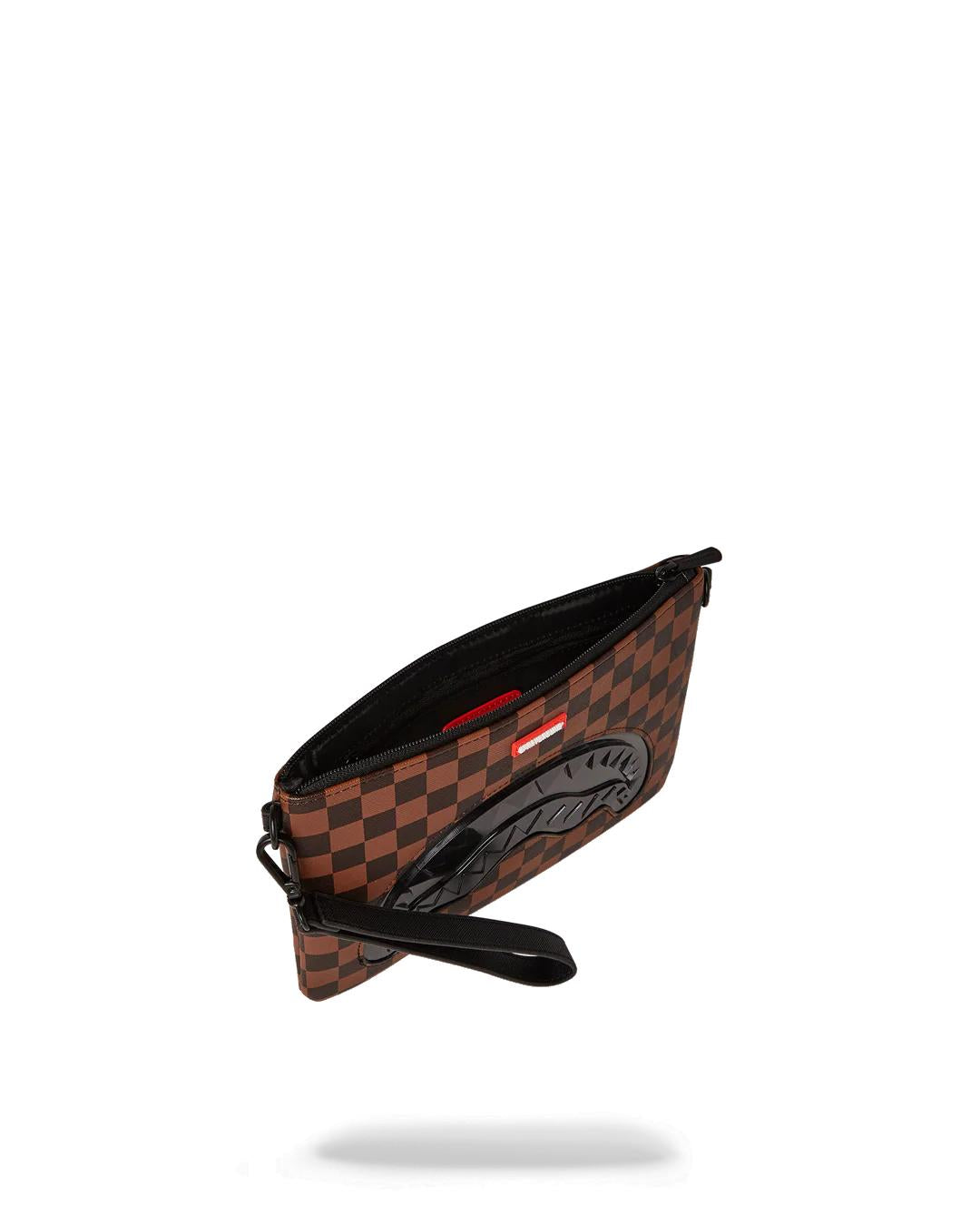 SHARKS IN PARIS CLEAR FOR TAKEOFF CROSSOVER CLUTCH WITH STRAP | Sprayground Signature