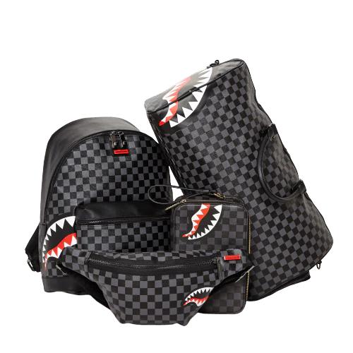 SHARKS IN PARIS (BLACK CHECKERED EDITION) CROSSBODY | Sprayground New