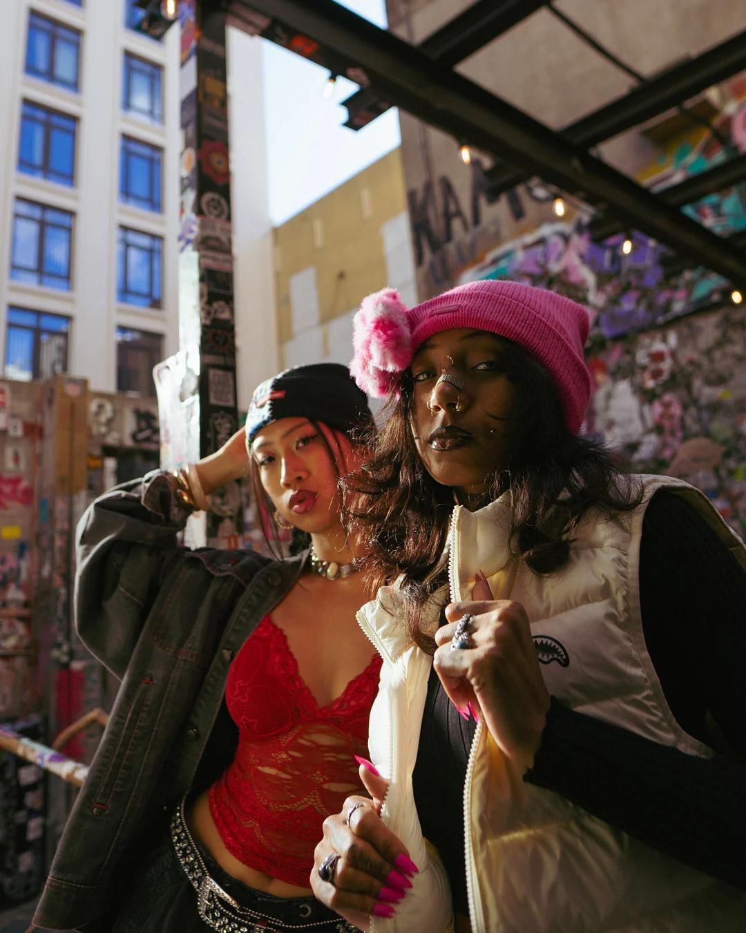 PINK LIL BEAR PUFF BEANIE | Sprayground Signature