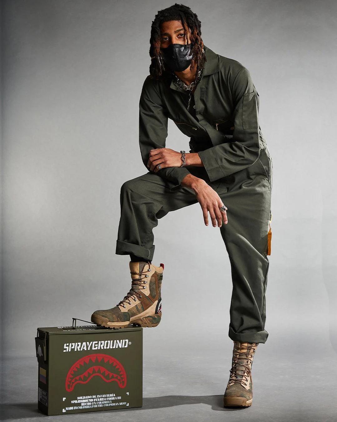 CAMO TERRAIN FUERZA COBRA PARATROOPER BOOTS - MADE IN COLOMBIA NUMBERE | Sprayground Signature