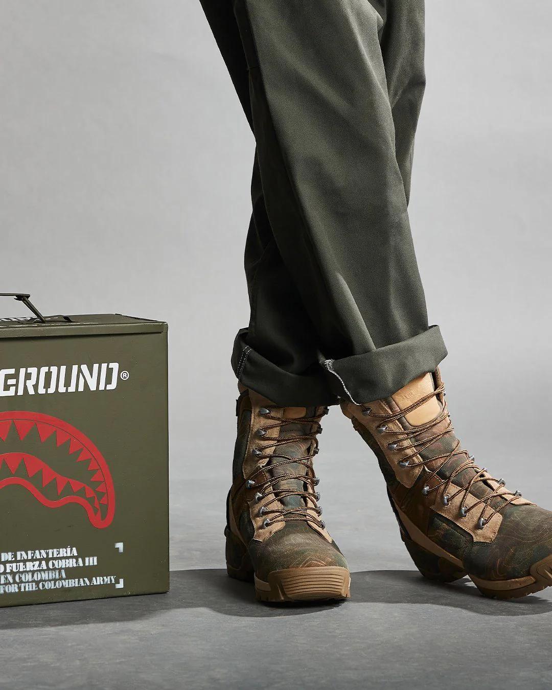 CAMO TERRAIN FUERZA COBRA PARATROOPER BOOTS - MADE IN COLOMBIA NUMBERE | Sprayground Signature