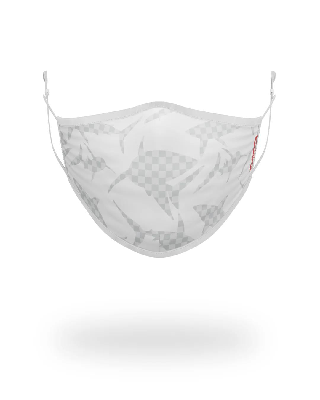 SHARK CHECK (WHITE) FACE MASK | Sprayground Popular
