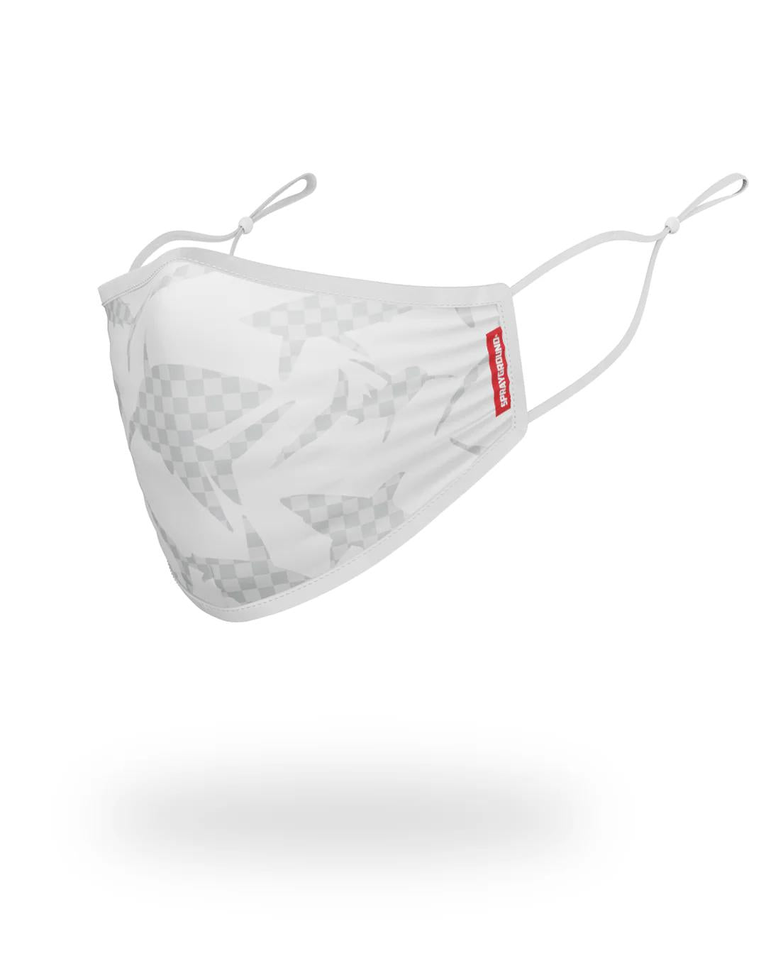 SHARK CHECK (WHITE) FACE MASK | Sprayground Popular
