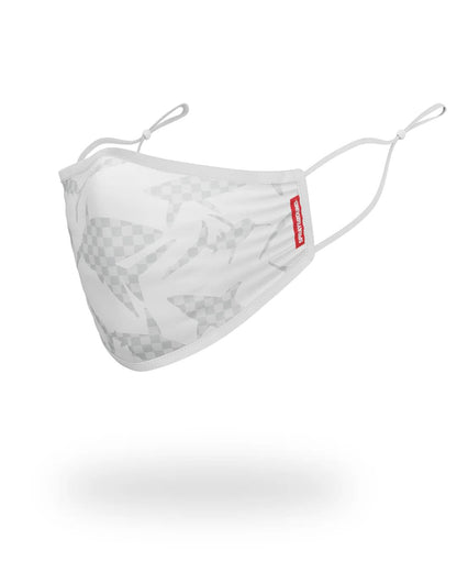 SHARK CHECK (WHITE) FACE MASK | Sprayground Popular