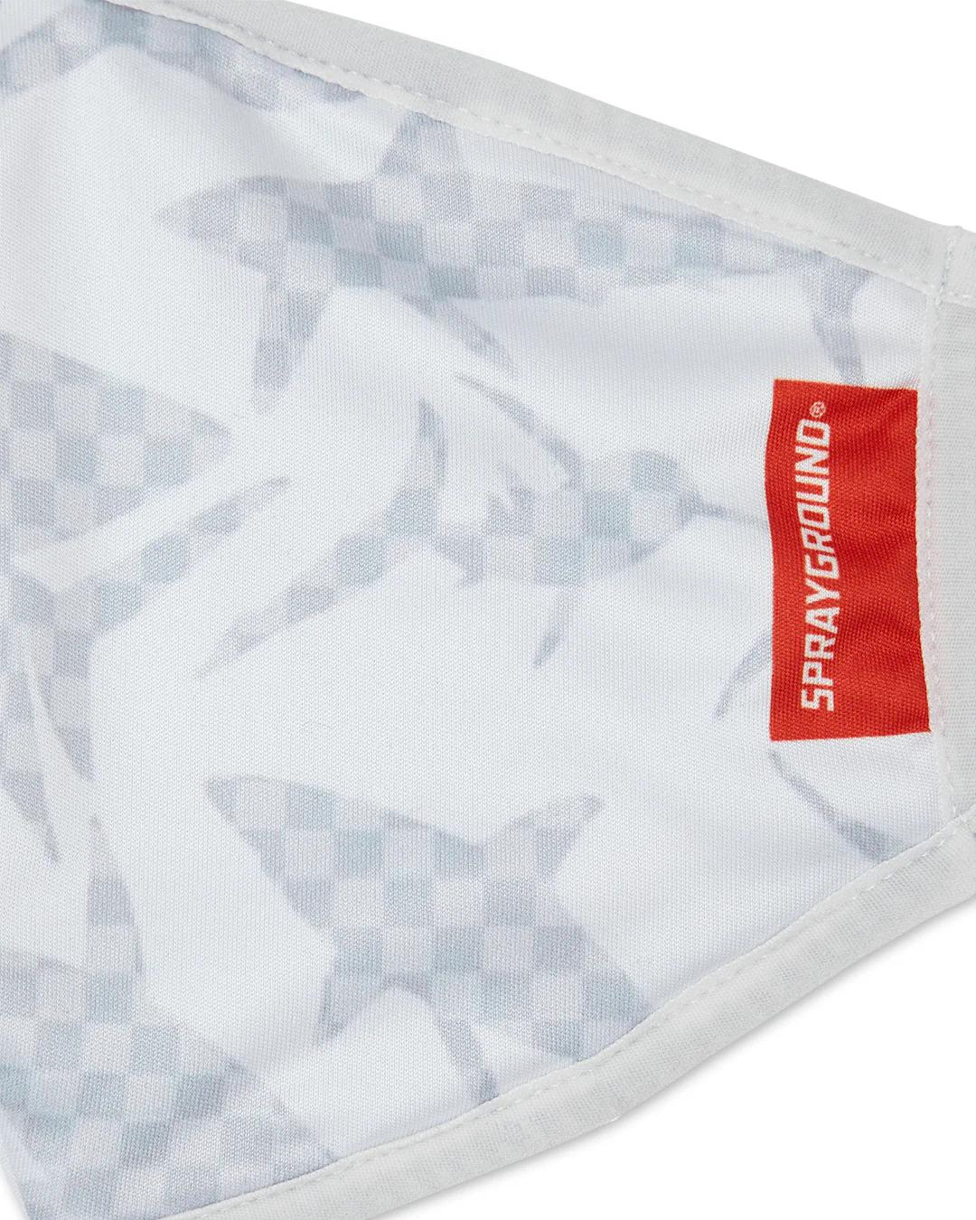 SHARK CHECK (WHITE) FACE MASK | Sprayground Popular