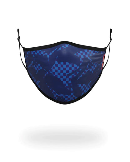 SHARK CHECK (BLUE) FACE MASK | Sprayground Trending