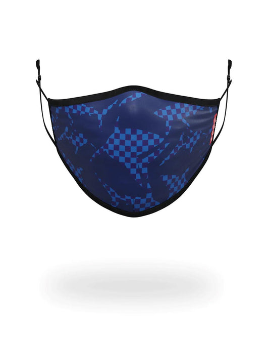 SHARK CHECK (BLUE) FACE MASK | Sprayground Trending