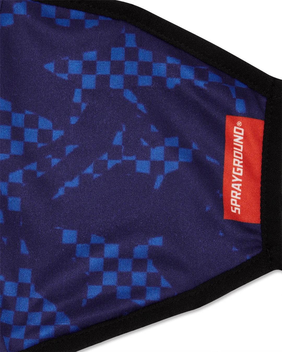 SHARK CHECK (BLUE) FACE MASK | Sprayground Trending