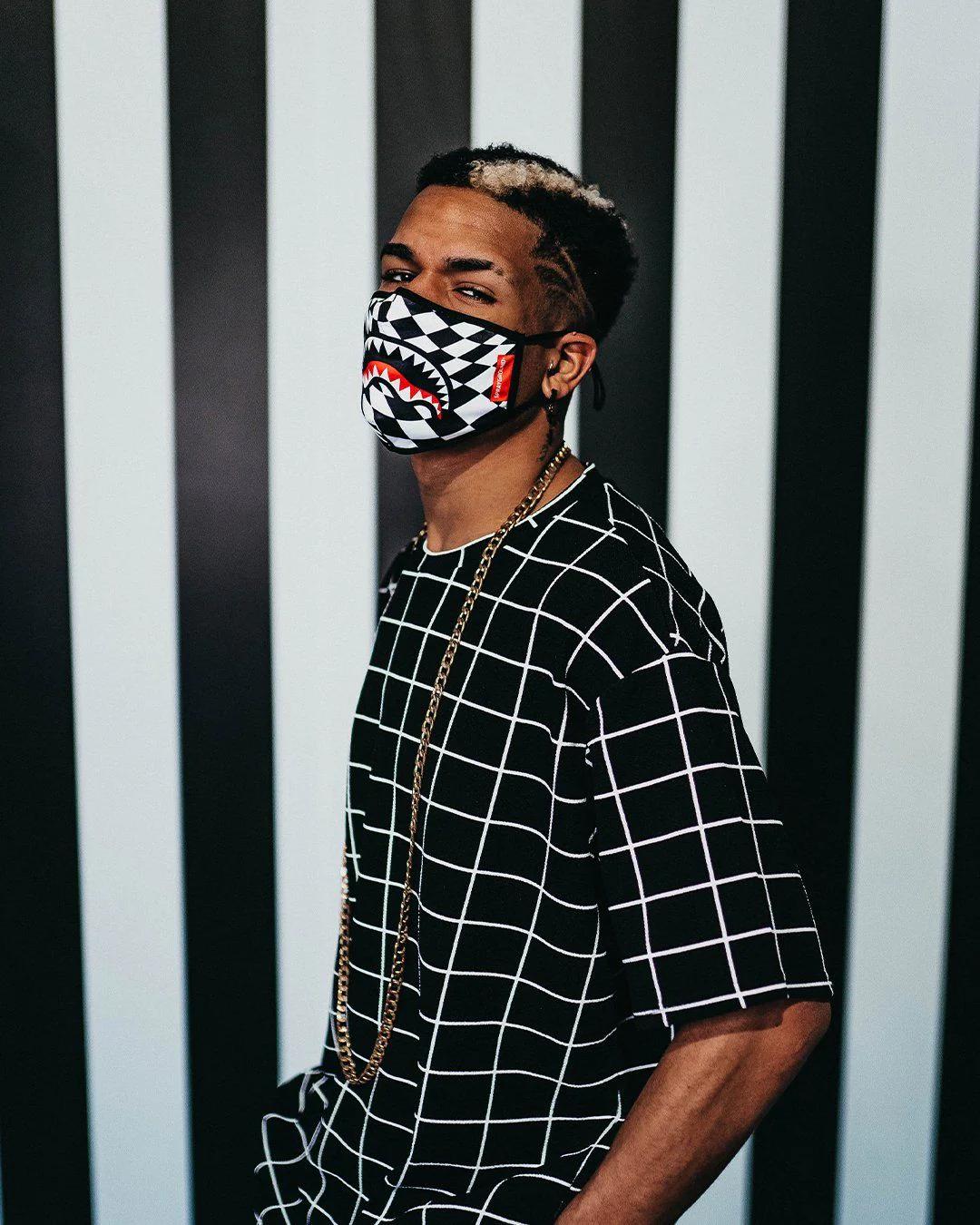 TRIPPY CHECK FACE MASK | Sprayground Essential