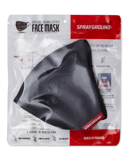 MIDNIGHT SHARK VEGAN LEATHER FACEMASK | Sprayground Quality
