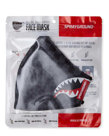SHARKS IN PARIS (GRAY) VEGAN LEATHER FACE MASK | Sprayground Popular