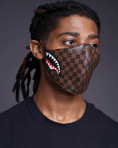 SHARKS IN PARIS VEGAN LEATHER FACE MASK | Sprayground Trending