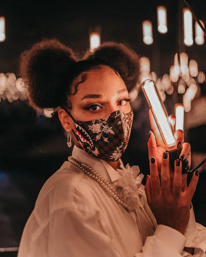 SHARKFLOWER VEGAN LEATHER FACE MASK | Sprayground Best Seller