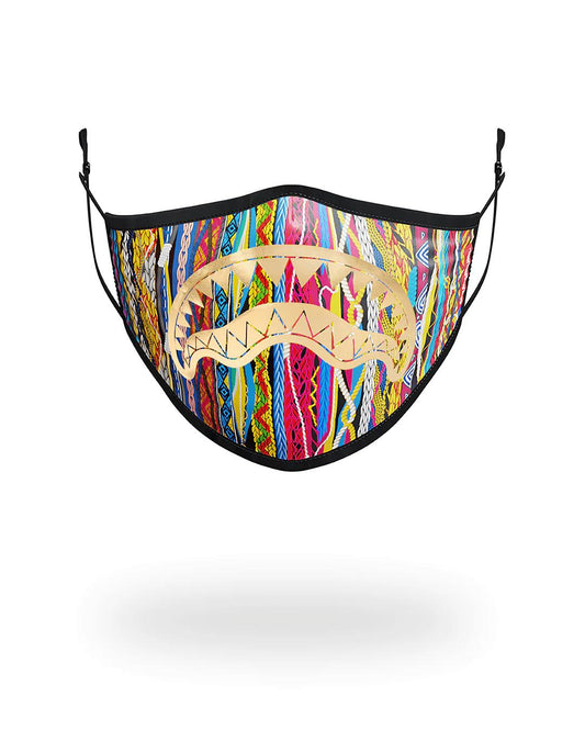 1994 GOLD METALLIC SHARK POLYESTER FACE MASK | Sprayground Signature