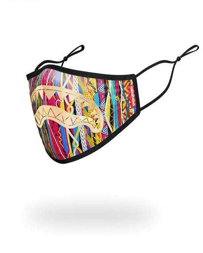 1994 GOLD METALLIC SHARK POLYESTER FACE MASK | Sprayground Signature