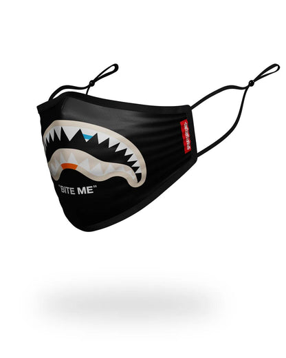 BITE ME SHARK (BLK) POLYESTER FACE MASK | Sprayground Classic