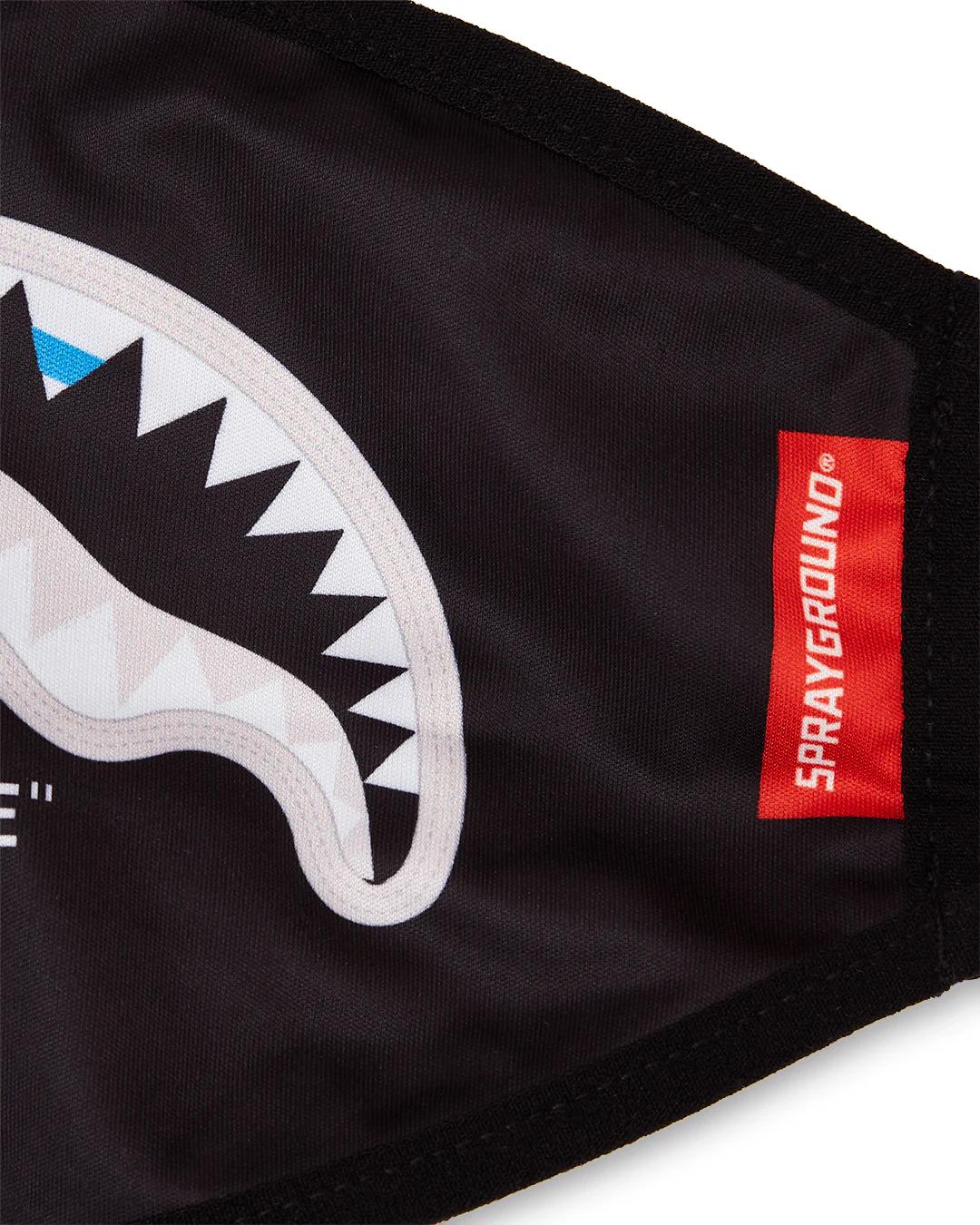BITE ME SHARK (BLK) POLYESTER FACE MASK | Sprayground Classic