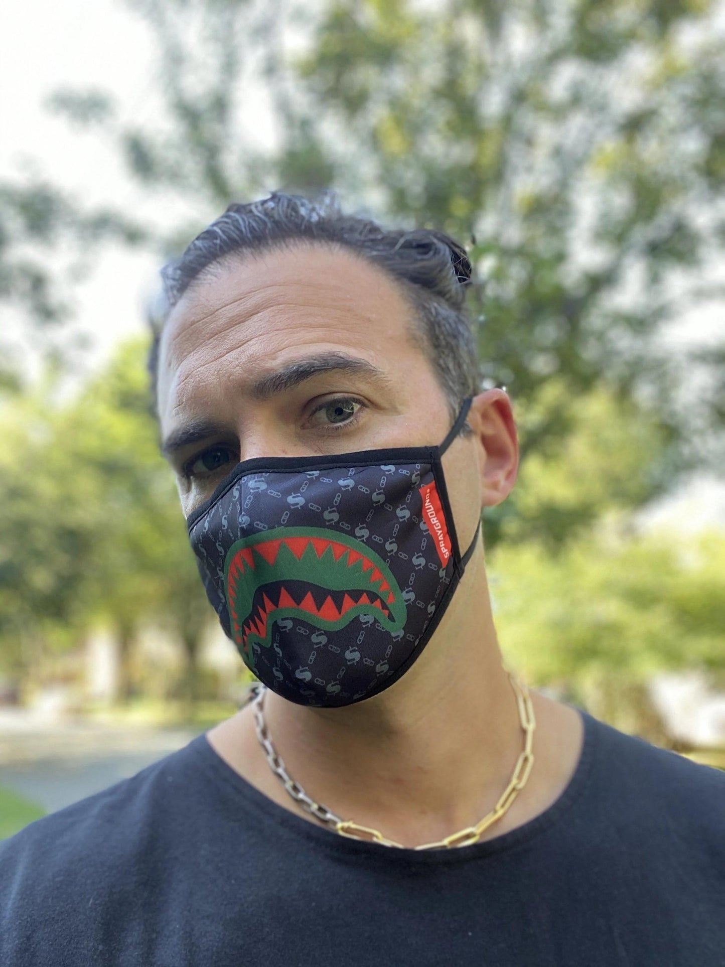 ADULT SPUCCI (BLACK) FORM-FITTING FACE MASK | Sprayground Premium