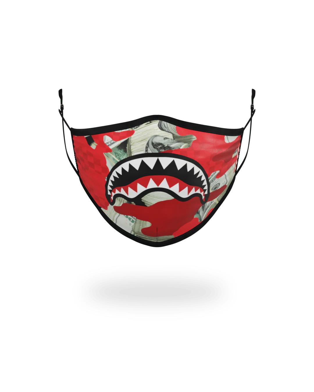ADULT MONEY CAMO (RED) FORM-FITTING FACE MASK | Sprayground New