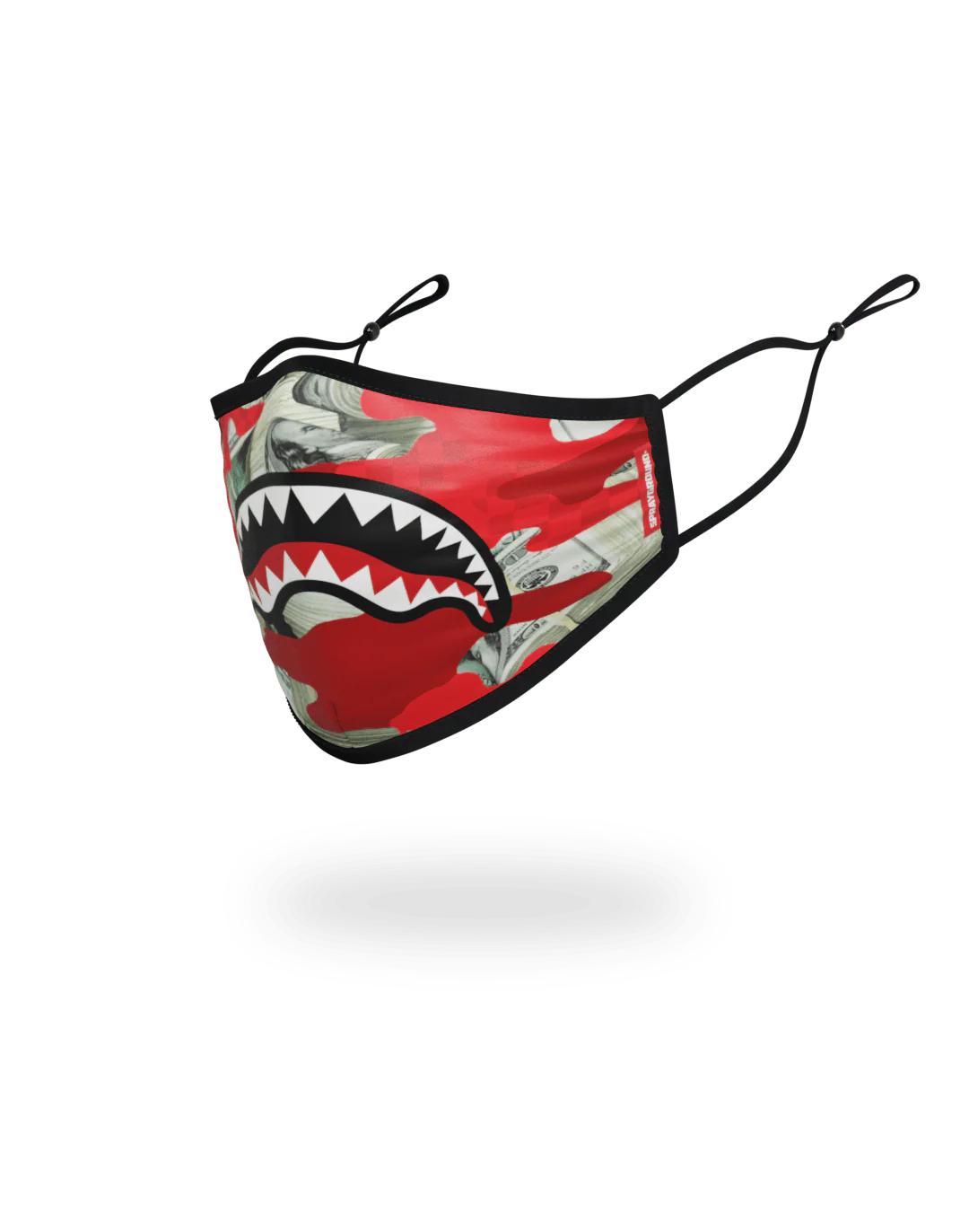 ADULT MONEY CAMO (RED) FORM-FITTING FACE MASK | Sprayground New