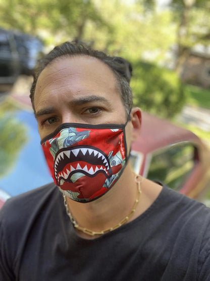 ADULT MONEY CAMO (RED) FORM-FITTING FACE MASK | Sprayground New
