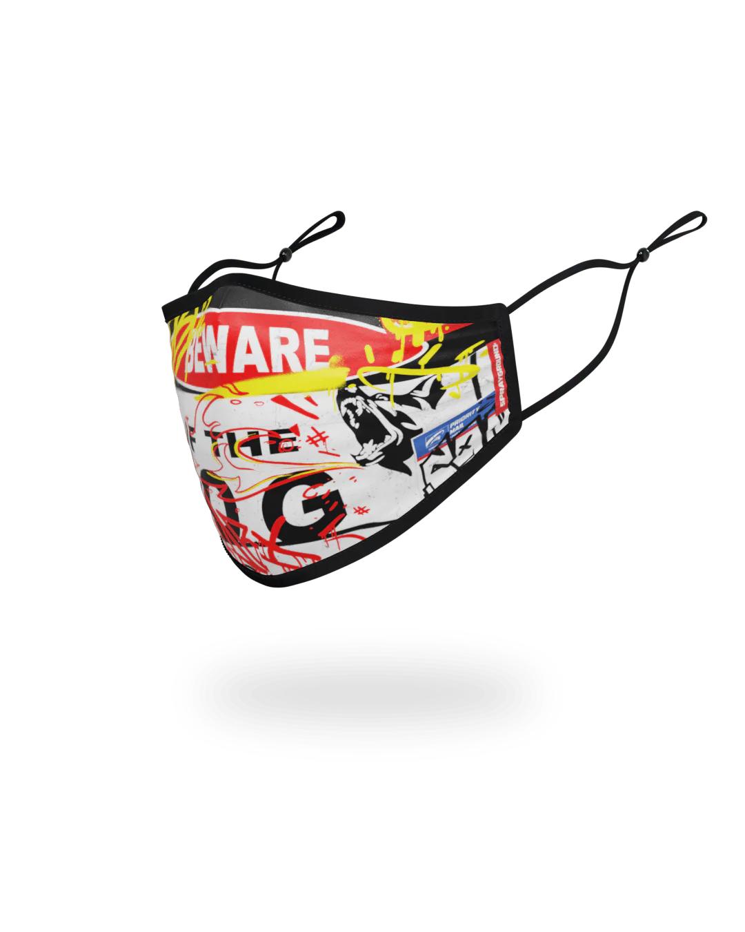 ADULT BEWARE OF THE DOG FORM-FITTING FACE MASK | Sprayground Featured