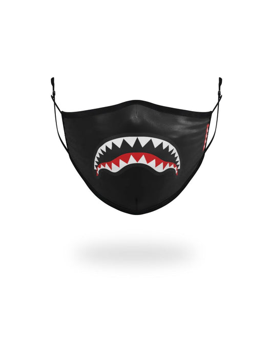ADULT SHARK LOGO (BLACK) FORM-FITTING FACE MASK | Sprayground Signature