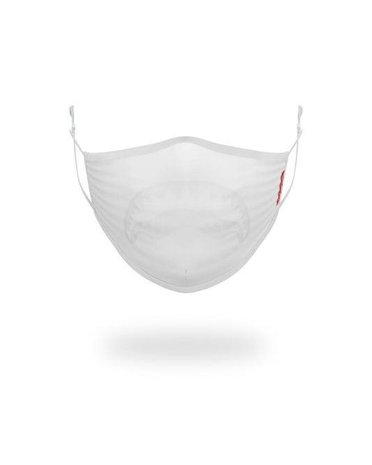 ADULT WHITE ON WHITE SHARK FORM-FITTING FACE MASK | Sprayground Essential