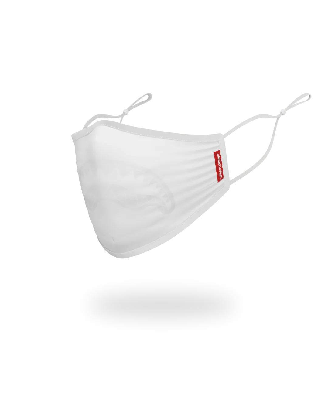 ADULT WHITE ON WHITE SHARK FORM-FITTING FACE MASK | Sprayground Essential