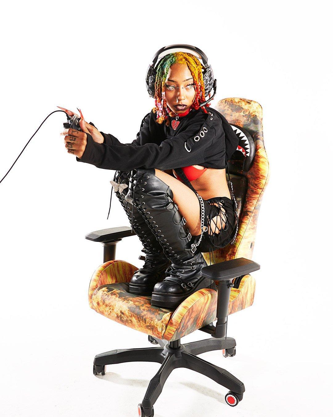 FIRE CAMO GAMING CHAIR - SUPER RARE | Sprayground Trending