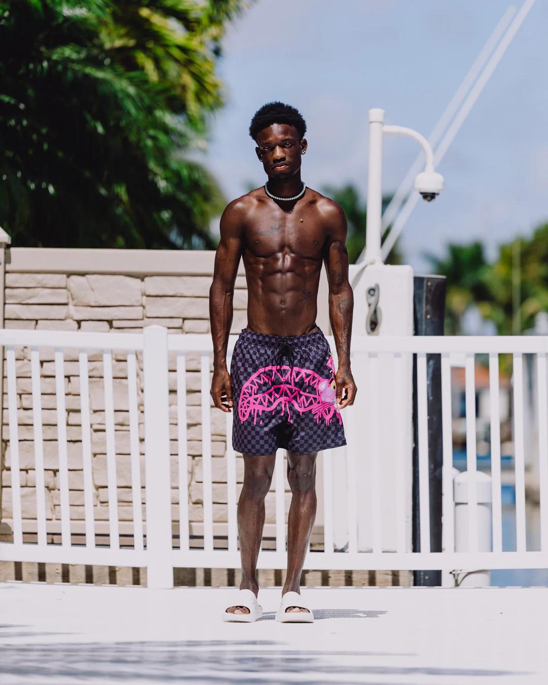 PINK PANTHER DIAMOND SHARK SWIM SHORTS | Sprayground Trending