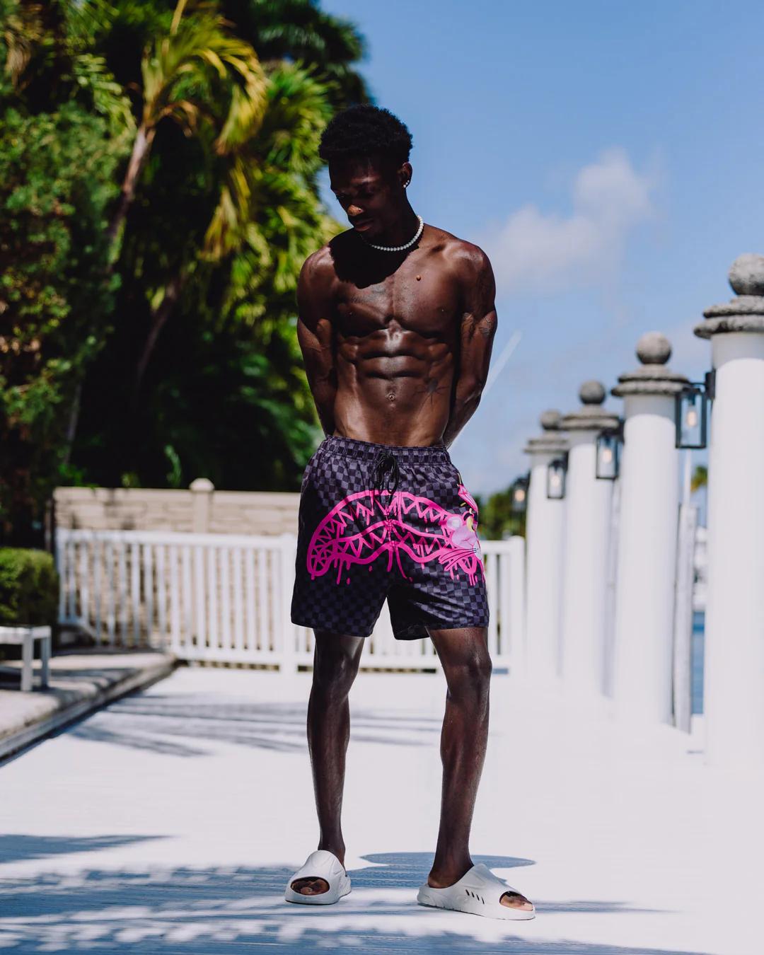 PINK PANTHER DIAMOND SHARK SWIM SHORTS | Sprayground Trending