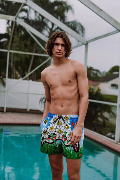 CRAZY DAISIES SWIM SHORTS | Sprayground Signature