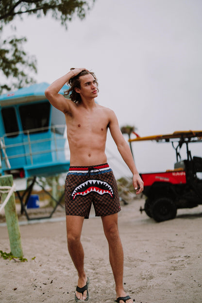 SHARKS IN PARIS GT SWIM SHORTS | Sprayground Everyday
