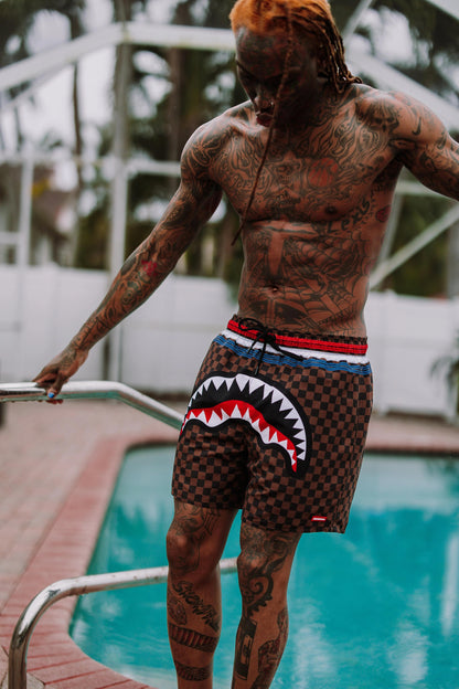 SHARKS IN PARIS GT SWIM SHORTS | Sprayground Everyday