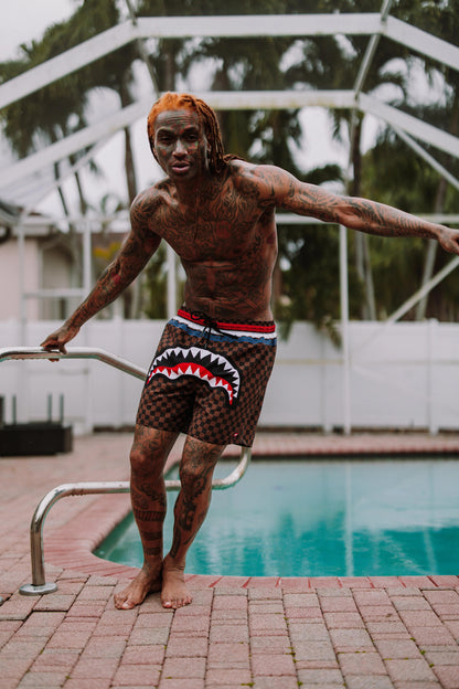 SHARKS IN PARIS GT SWIM SHORTS | Sprayground Everyday