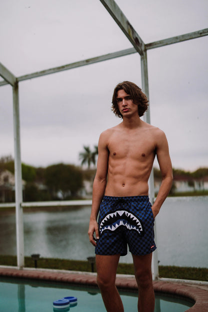 MIDNIGHT MAGIC SHARKS IN PARIS SWIM SHORTS | Sprayground Featured