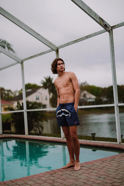 MIDNIGHT MAGIC SHARKS IN PARIS SWIM SHORTS | Sprayground Featured