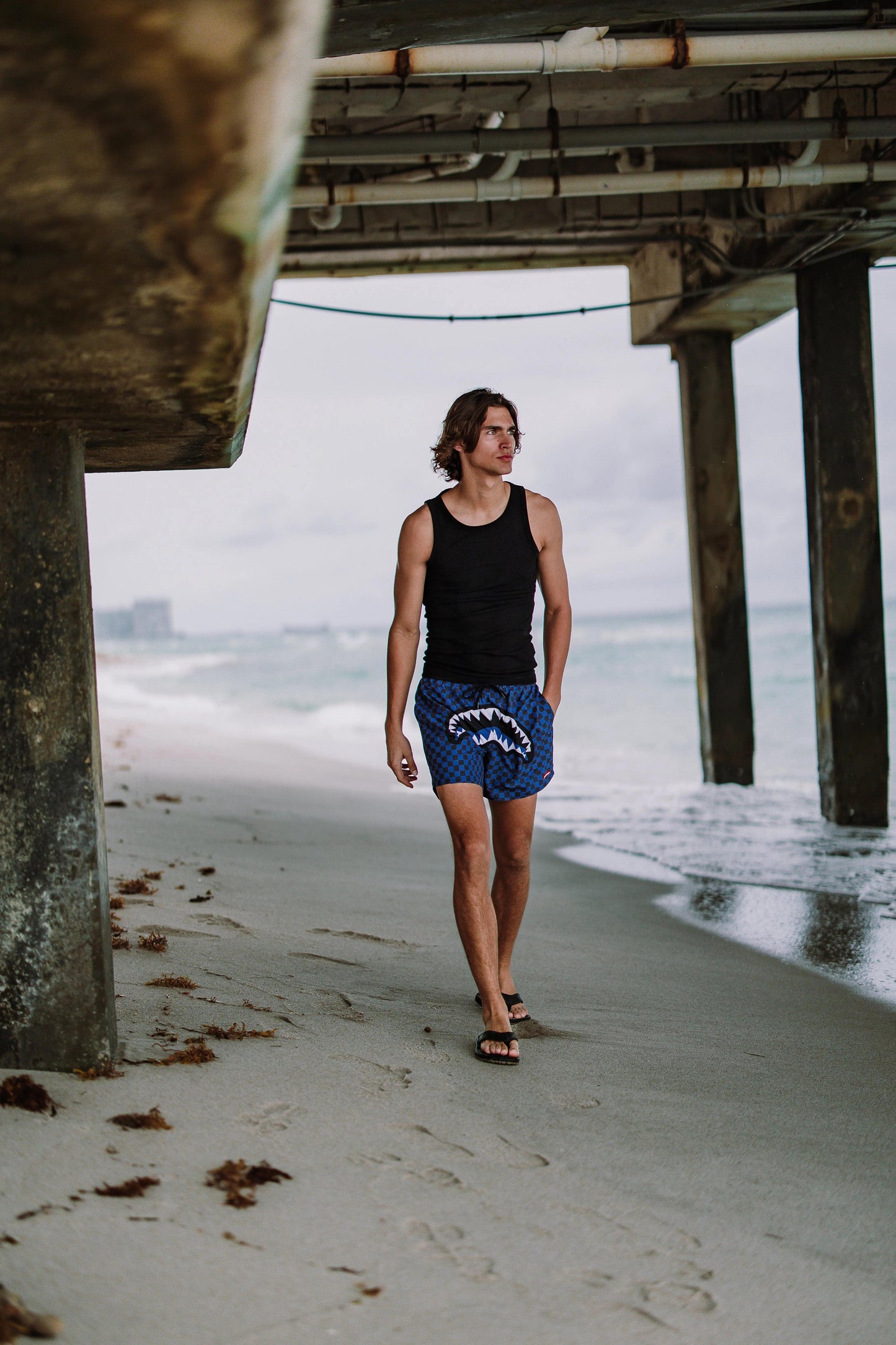 MIDNIGHT MAGIC SHARKS IN PARIS SWIM SHORTS | Sprayground Featured