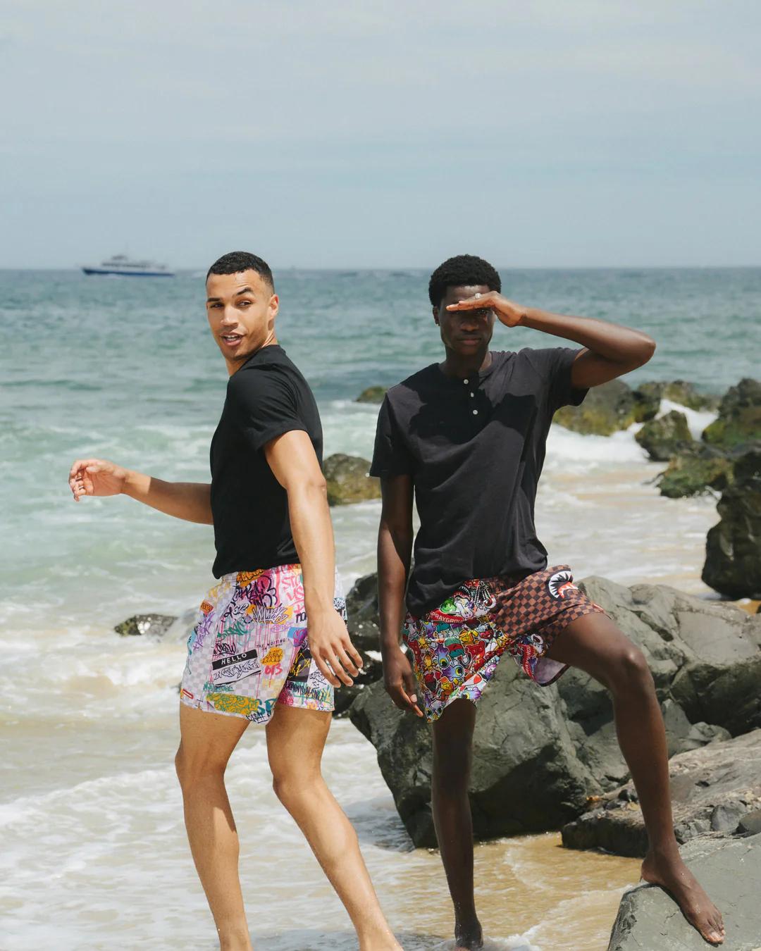 STICKER CREW SWIM SHORTS | Sprayground Recommended