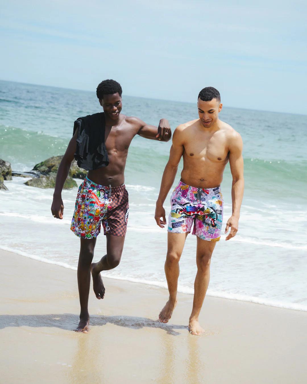 STICKER CREW SWIM SHORTS | Sprayground Recommended