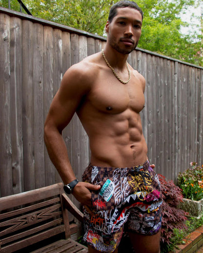 SHARKS IN PARIS JETSKI SWIM TRUNKS | Sprayground Value
