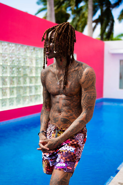 SHARKS IN PARIS JETSKI SWIM TRUNKS | Sprayground Value